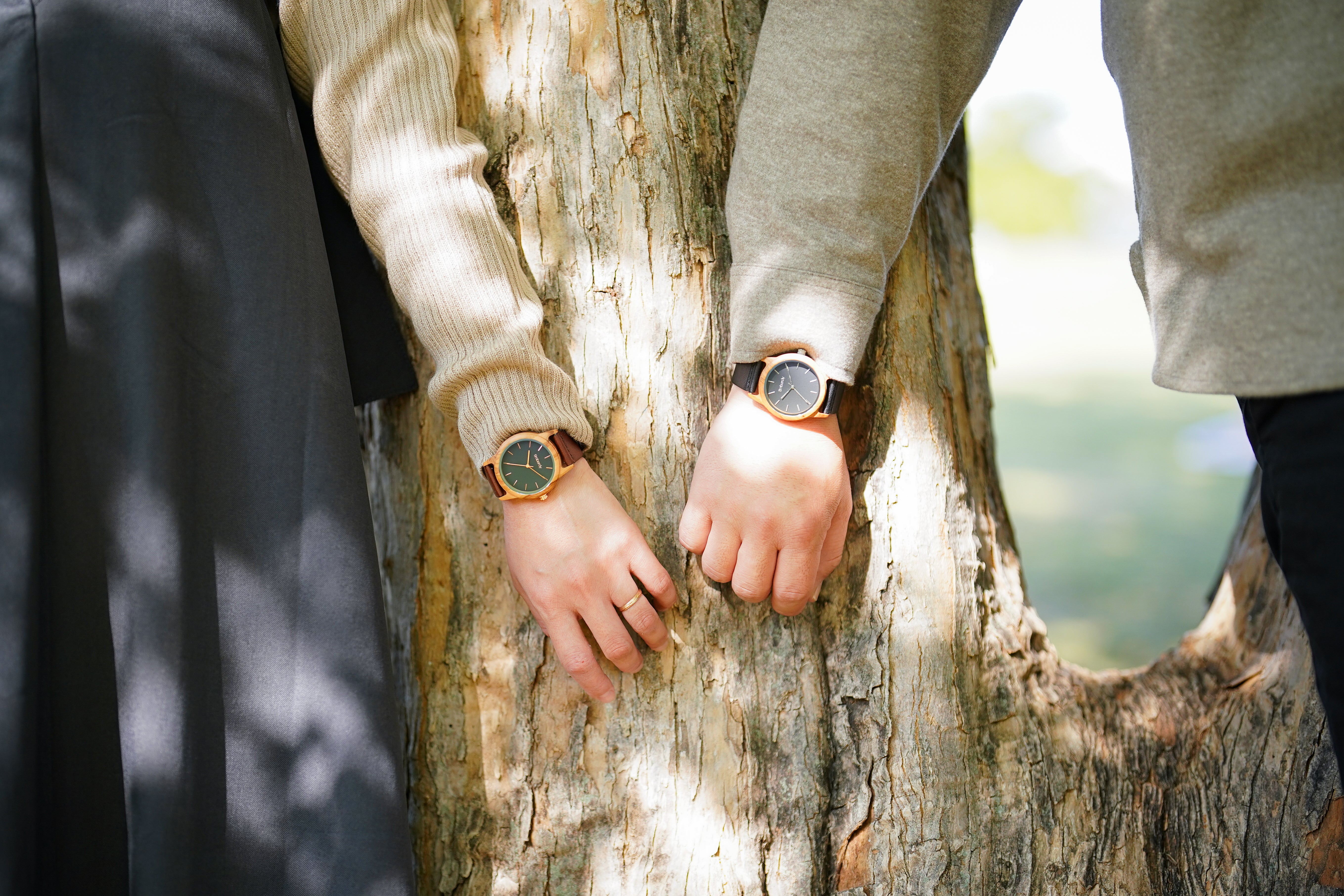 木製腕時計 ペアウォッチ 木 腕時計 オリーブ 夫婦の木 木製 timberdy ティンバディー