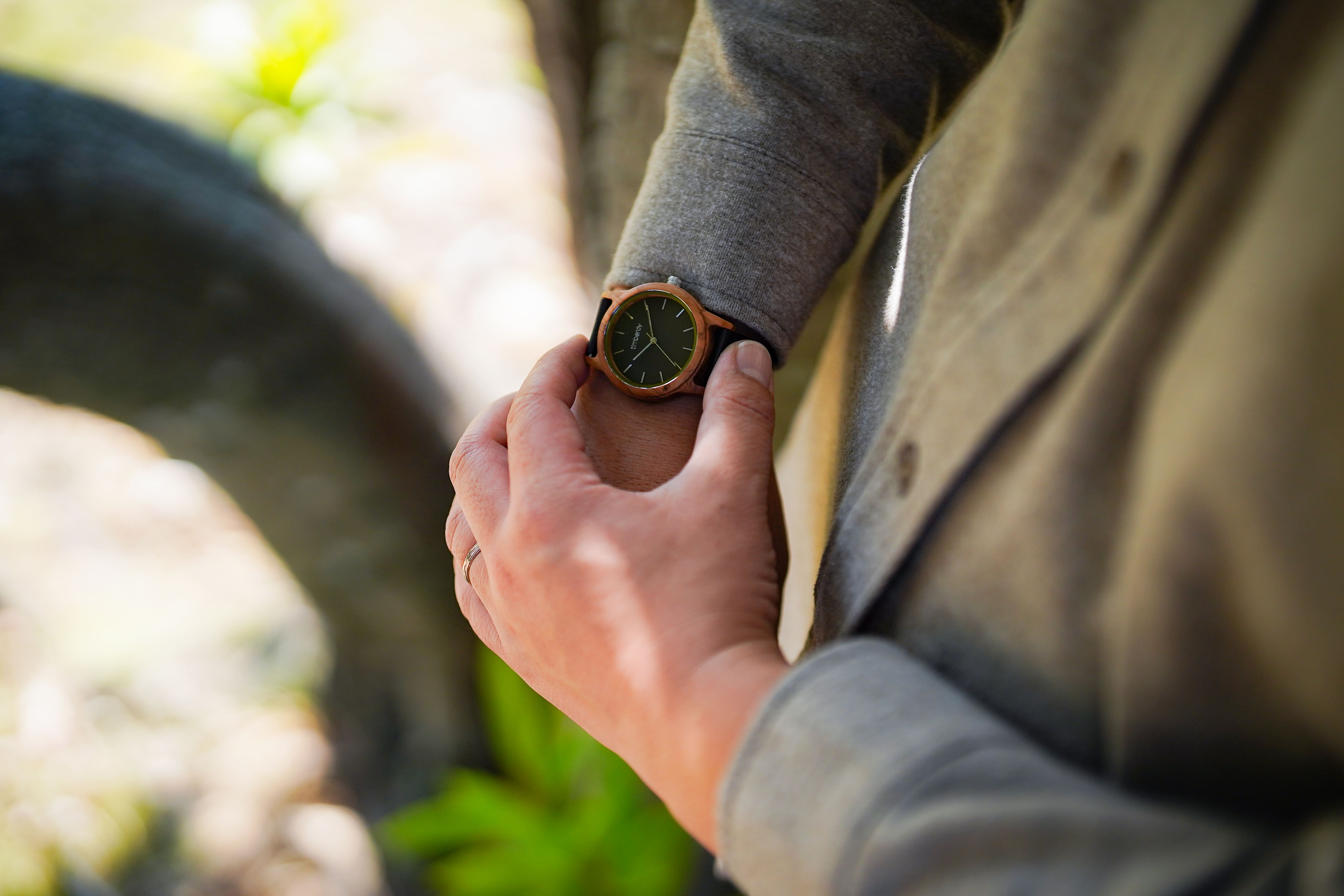 木製腕時計 ペアウォッチ 木 腕時計 オリーブ 夫婦の木 木製 timberdy ティンバディー