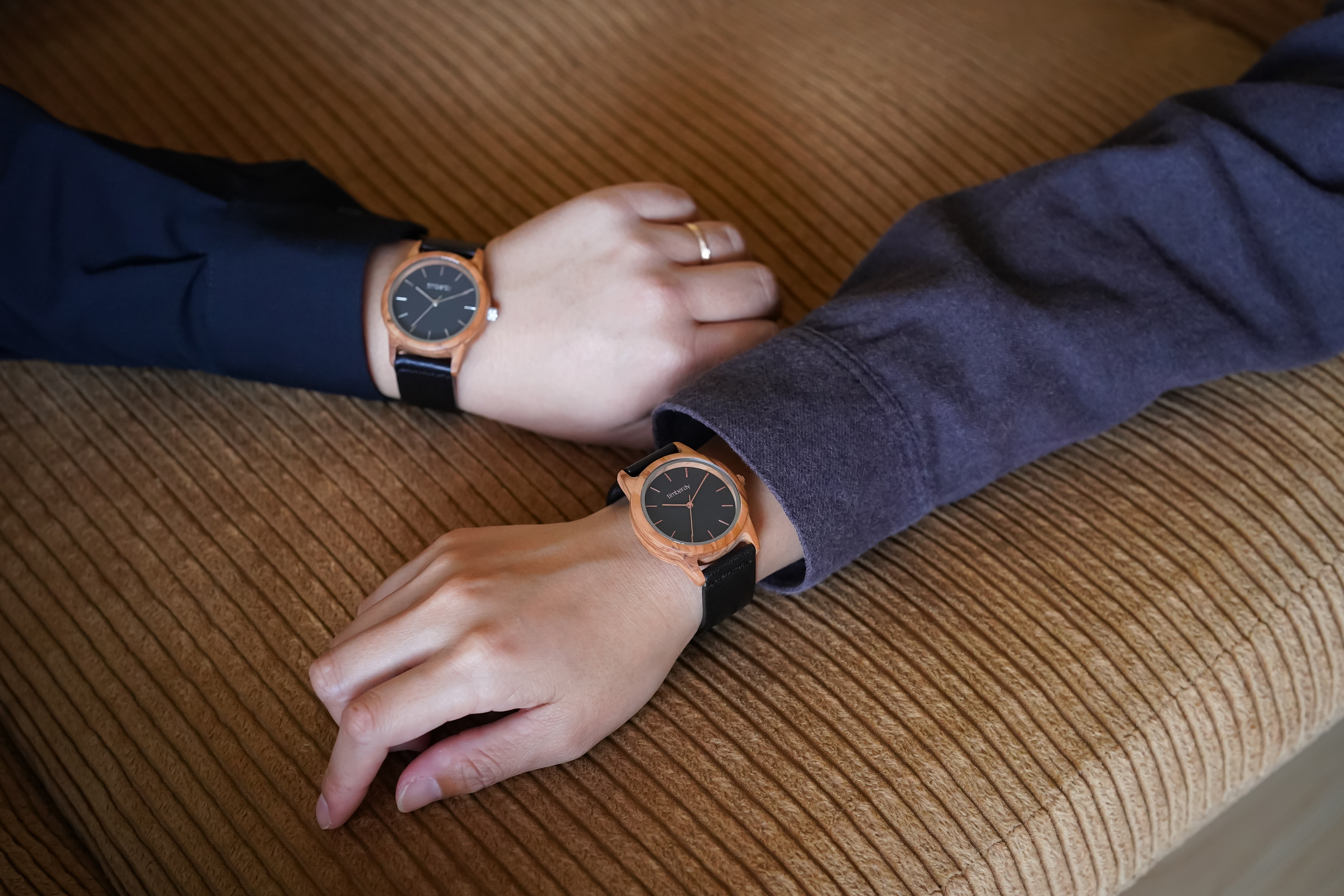 木製腕時計 ペアウォッチ 木 腕時計 オリーブ 夫婦の木 木製 timberdy ティンバディー