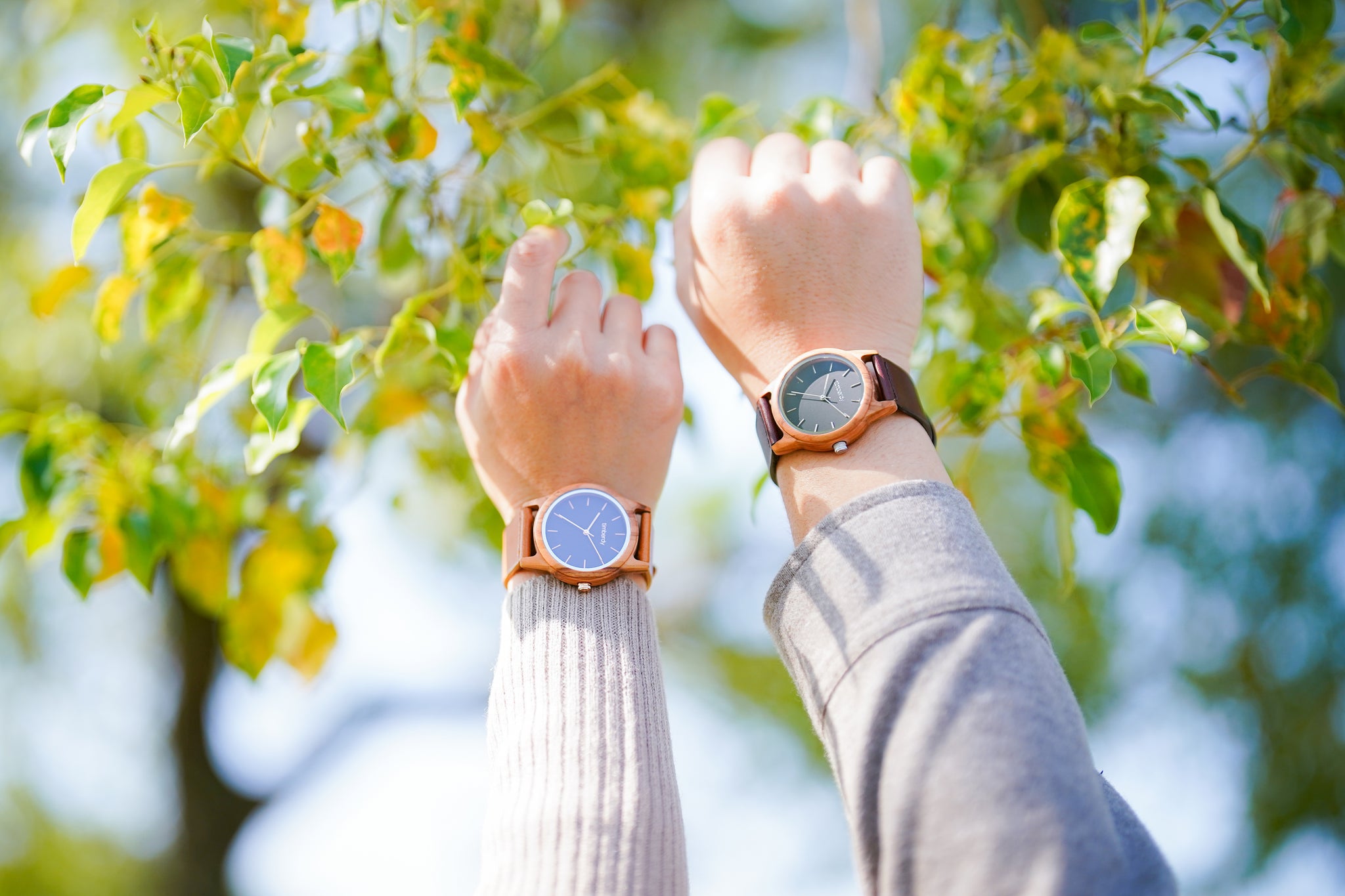 木製腕時計 ペアウォッチ 木 腕時計 オリーブ 夫婦の木 木製 timberdy ティンバディー