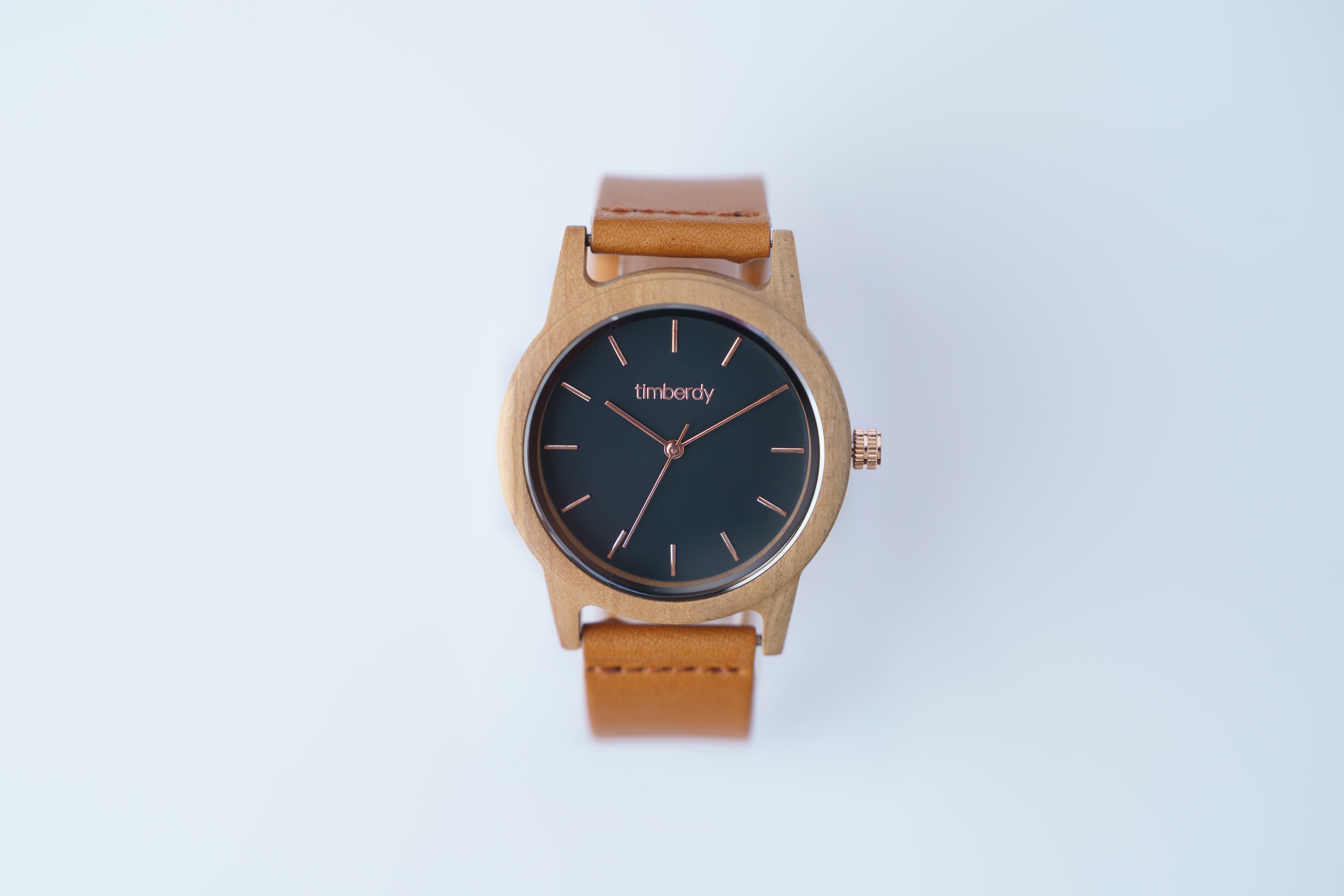 timberdy2.0 Black - ピンクゴールド｜栃木レザー【キャメル】
