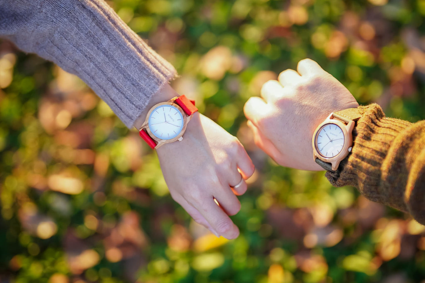 本革 ベルト 日本製 プエブロ イタリアンレザー 経年変化 木製腕時計 ペアウォッチ 木 腕時計 オリーブ 夫婦の木 木製 timberdy ティンバディー