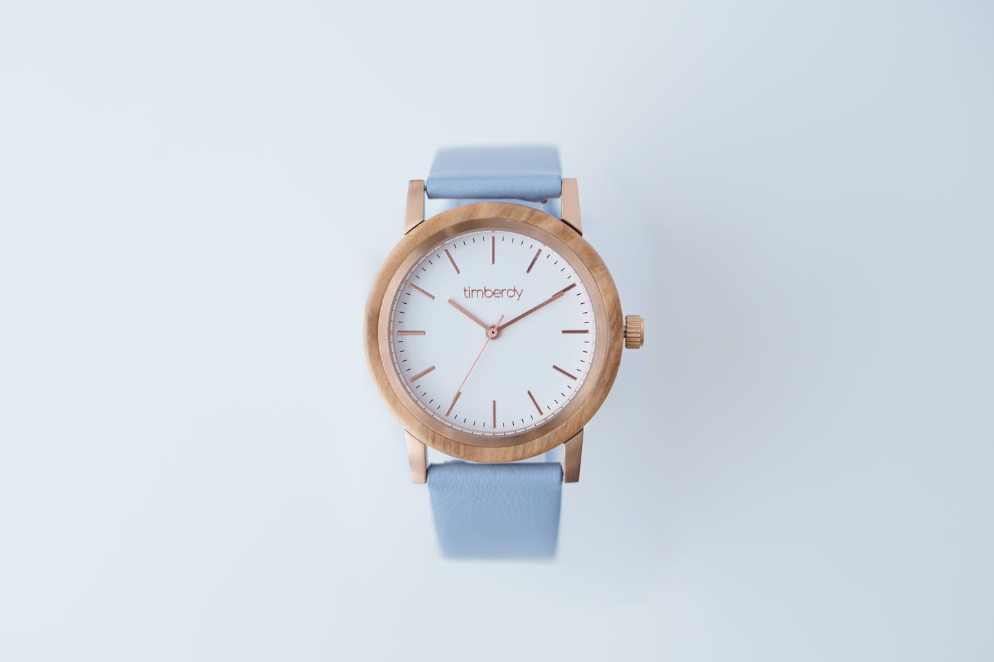 timberdy3.0 white - ピンクゴールド｜スコッチガードレザー【スカイブルー】