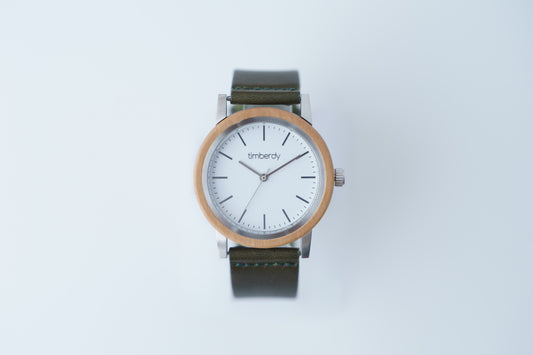 timberdy3.0 white - シルバー｜栃木レザー【オリーブ】