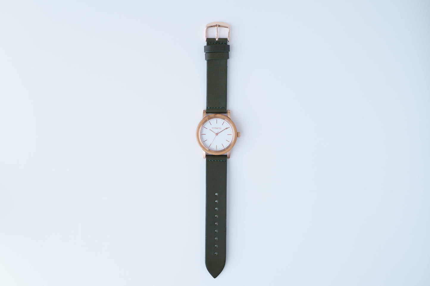 timberdy3.0 white - ピンクゴールド｜栃木レザー【オリーブ】