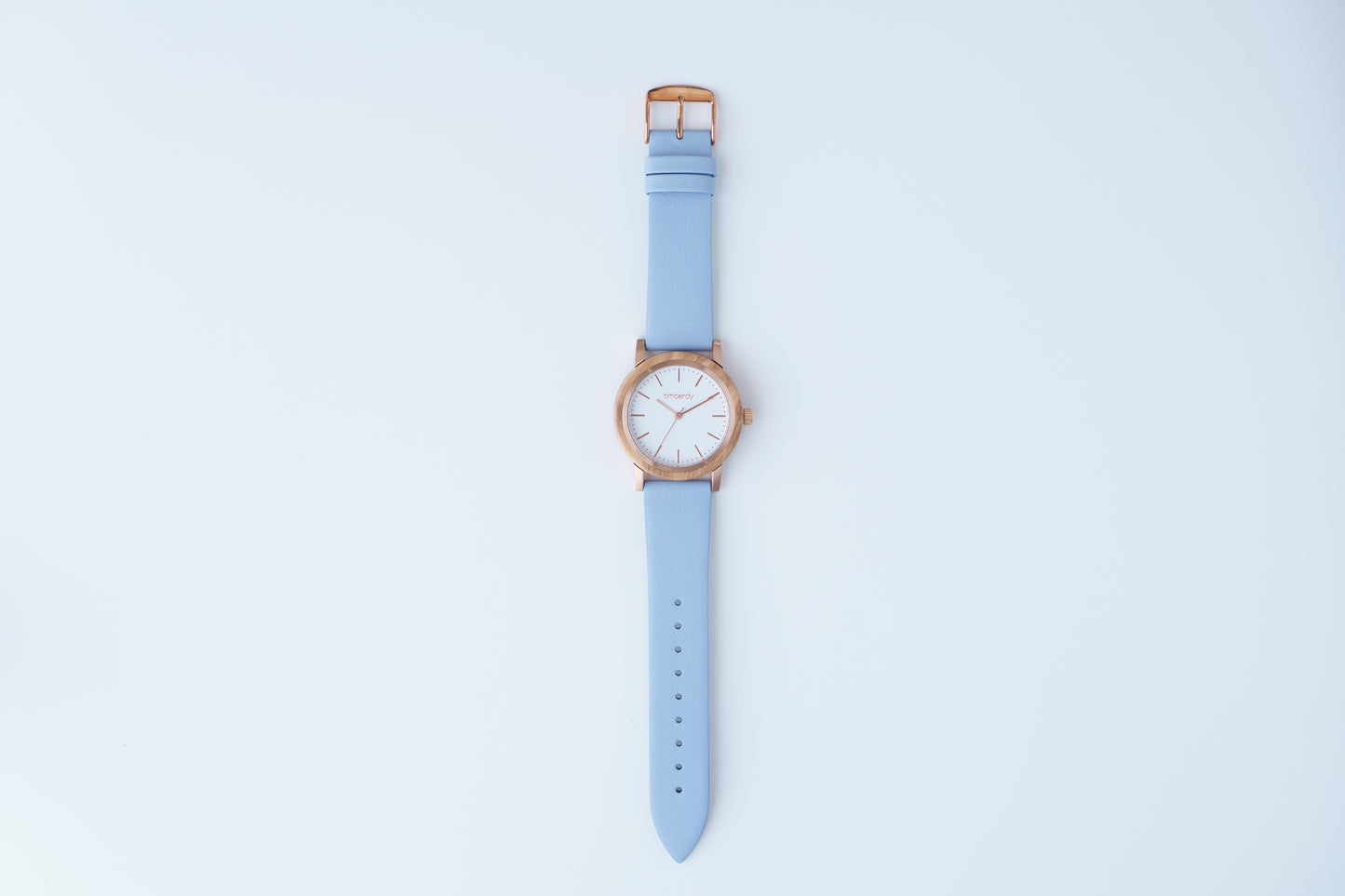 timberdy3.0 white - ピンクゴールド｜スコッチガードレザー【スカイブルー】