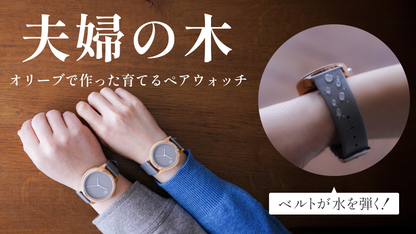 木製腕時計 ペアウォッチ  木 腕時計 オリーブ 夫婦の木 木製 timberdy ティンバディー