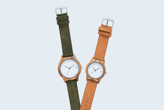 timberdy natural ペアウォッチ プエブロレザーベルト（オリーブ×キャメル）
